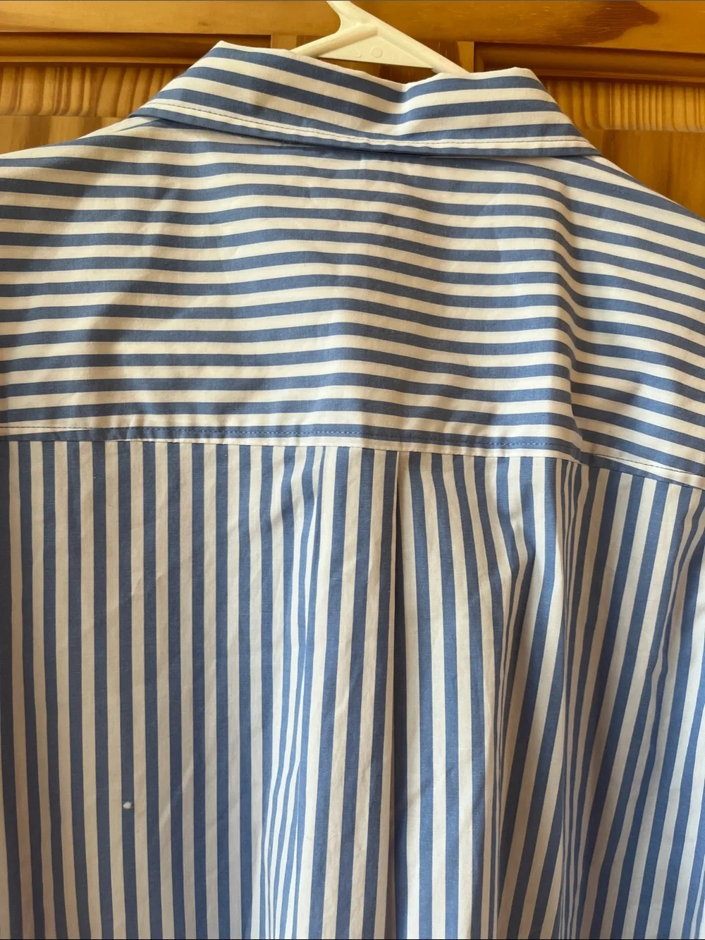Michael Kors Blue & White Striped Tunic Shirt/Beach Coverup - Size Large